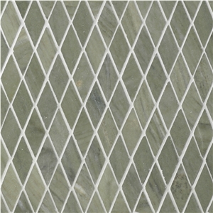 Verde Laguna Marble Rombo Mosaic Tiles
