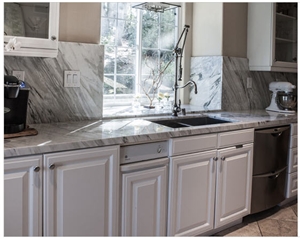 Bardiglio Nuvolato Marble Kitchen Countertop
