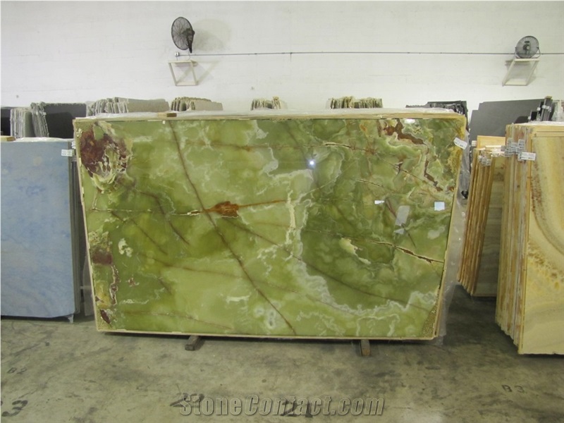 Green Onyx Block, Italy Green Onyx