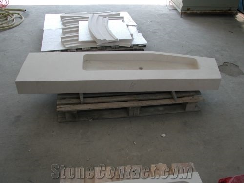 Trani Biancone Limestone Solid Sink