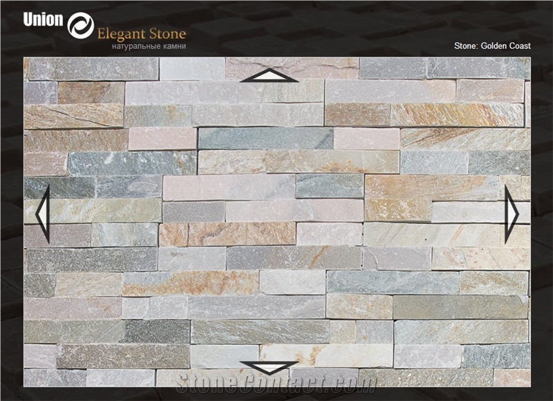 Golden Coast Quartzite Wall Panel