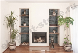 Silver Black Slate Wall Cladding Panels