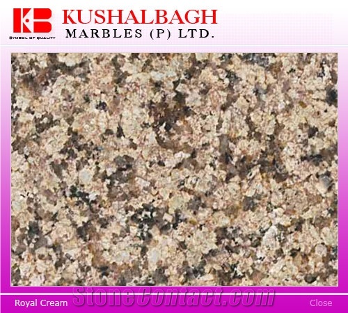 Royal Cream Granite Slabs & Tiles, India Yellow Granite