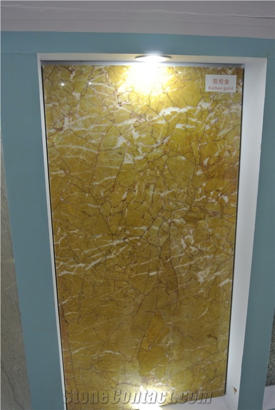 Kellen Gold Marble Slabs, Karen Gold China Yellow Marble