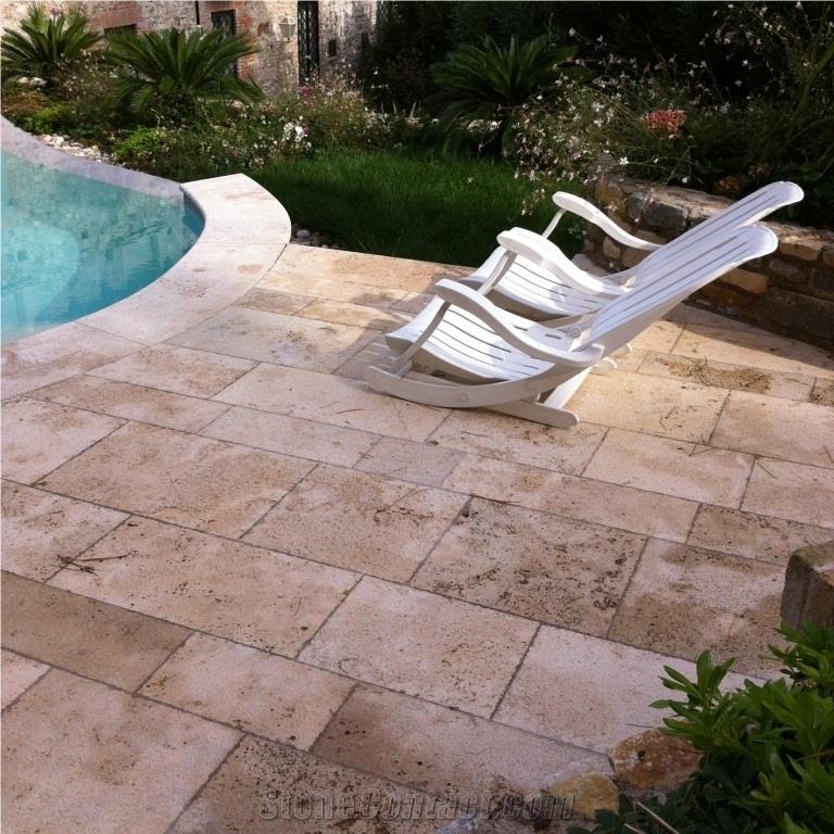 Etrusco Antico Travertine Swimming Pool Pavers