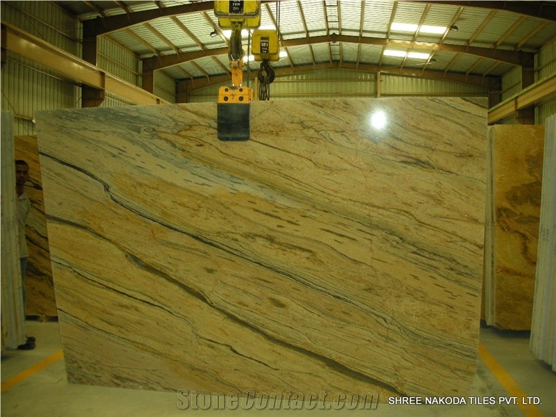 Snake Cream Granite Slabs & Tiles, India Yellow Granite