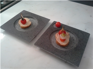 Italian Grey Basalt Plate, Grey Basalt Plates
