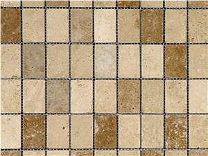 Classic Travertine- Noce Mixed Travertine Mosaic