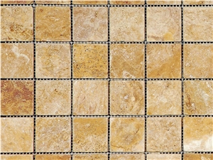 Yellow Travertine Tumbled Mosaic Tiles Yellow Travertine Tumbled Mosaic Tiles