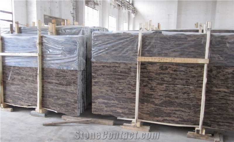 China Golden Beach Marble Slabs & Tiles, China Ming Brown Marble