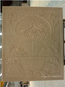 3d Cnc Natural Beige Stone Decor Wall Art Panel
