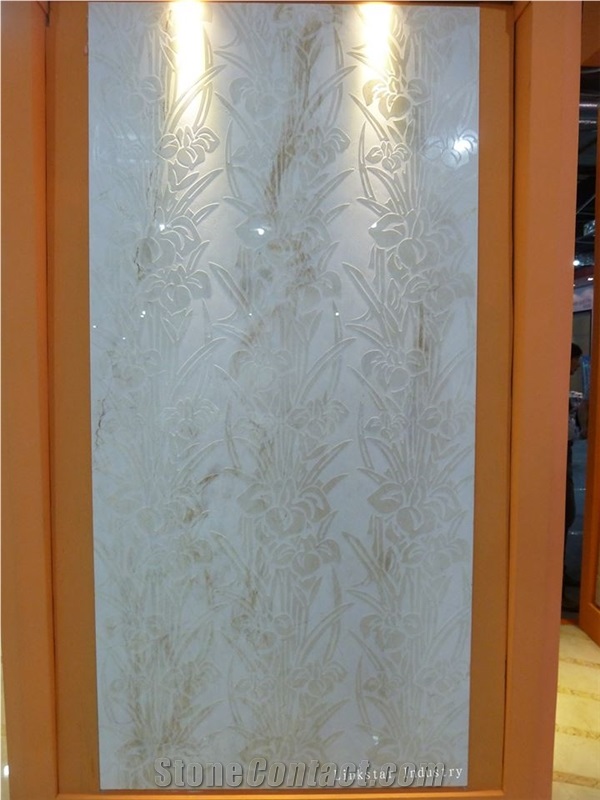 3d Natural Marble Texture Wall Art Cladding Panel, Beige Marble Wall