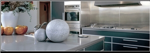 Caesarstone Quartz Kitchen Countertop, White Kitchen Countertops