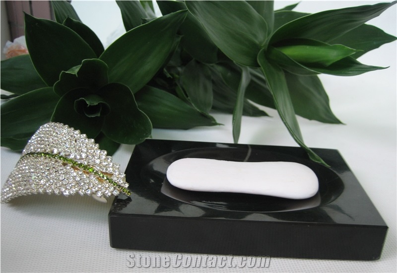 Black Marble Bath Accessories