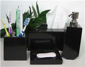 Black Marble Bath Accessories
