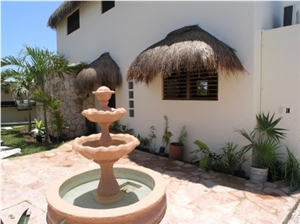 Ticul Naranja Limestone Fountain Ticul Naranja Limestone Fountain