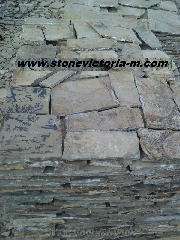 Fossil Stone, Brown Quartzite Flagstone