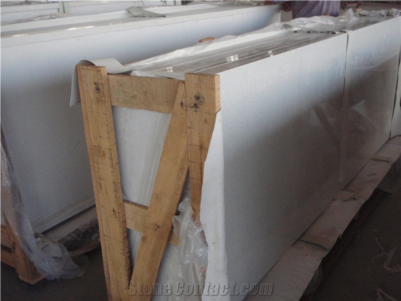 Ice Crystal Engineered Quartz Kitchen Countertops, Bathroom Vanity Tops
