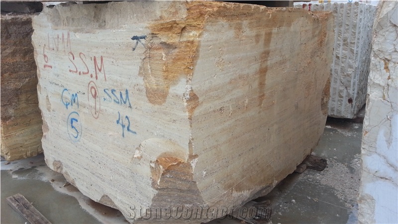 Yellow Travertine Slabs, Travertino Amarillo