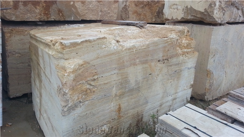 Yellow Travertine Slabs, Travertino Amarillo