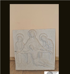 Crema Fiore Limestone Carved Relievo Crema Fiore Limestone Carved Relievo