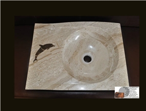 Daino Venato Limestone Solid Sink Daino Venato Limestone Solid Sink