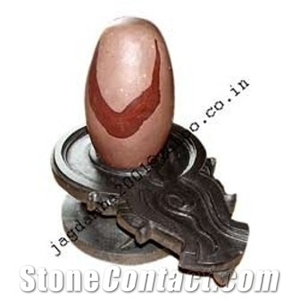 Marble Shivling Statue with Narmada Shiva Lingam