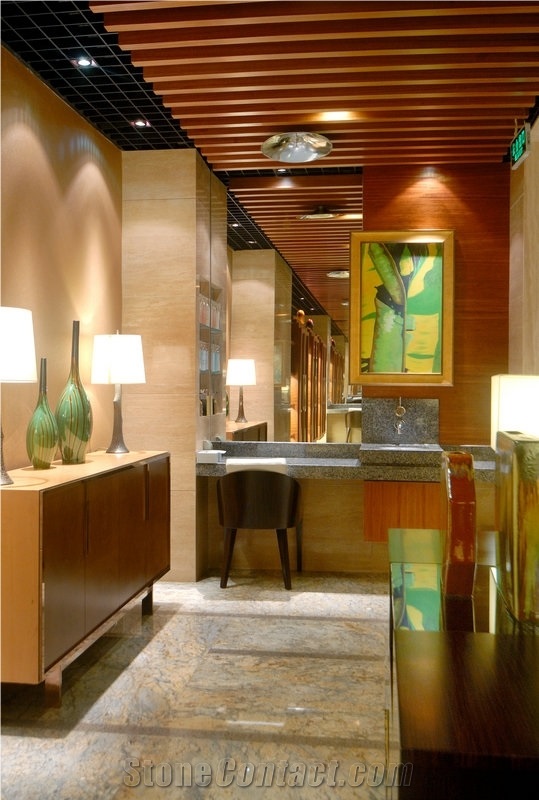 Golden Crystal Granite Floor Tiles, China Yellow Granite