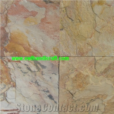 Indian Autumn Slate Versailles Pattern, Indian Automn Slate Tile