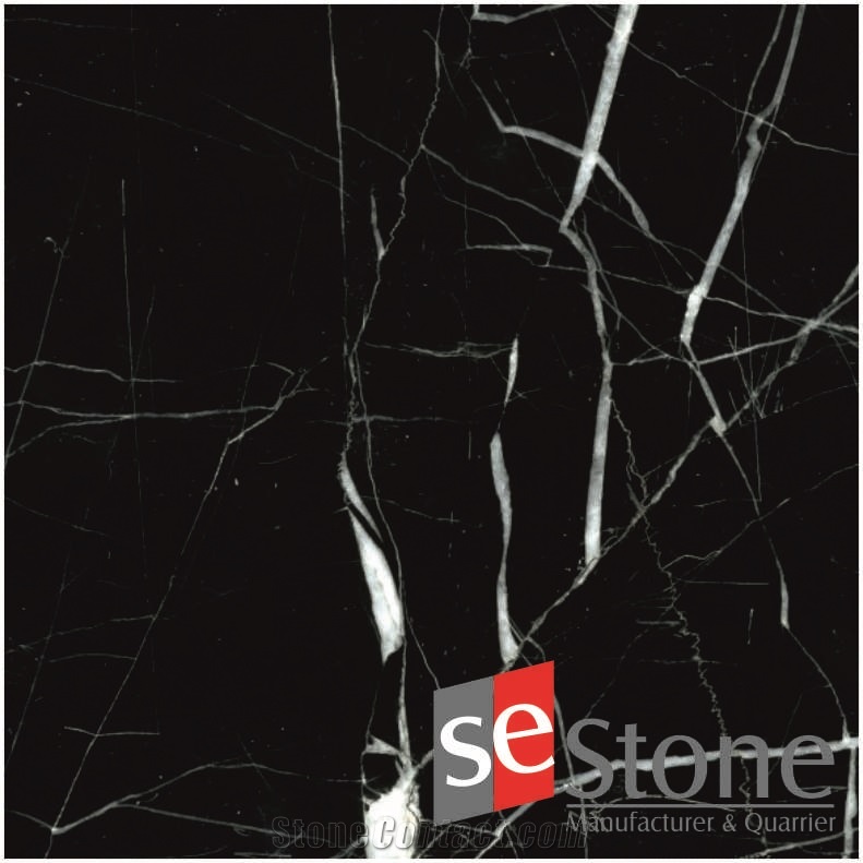 Black Pearly Marble Slabs & Tiles