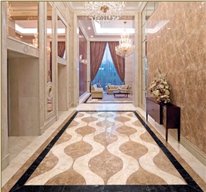 Imperial Light Laminated Marble Tiles, China Light Emperador Marble