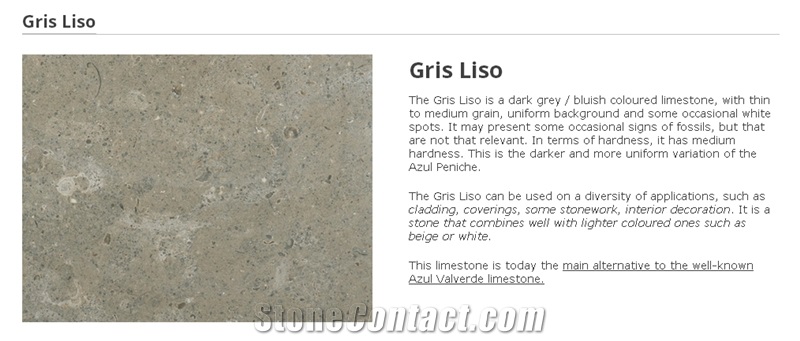 Gris Liso Limestone Block, Portugal Grey Limestone