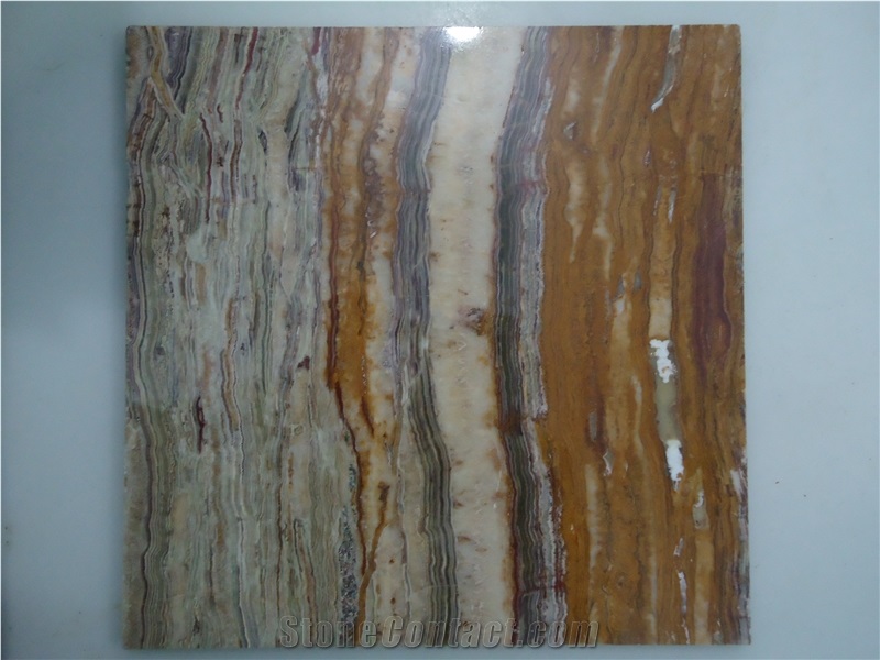 Cross Cut Onyx Slabs & Tiles, Multi Green Onyx Slabs & Tiles