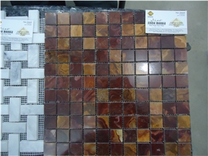 Red Onyx Mosaic Tiles