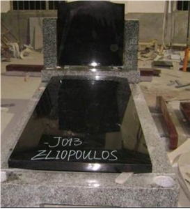 Dl Black Granite Tombstone, Shanxi Black Granite Monuments