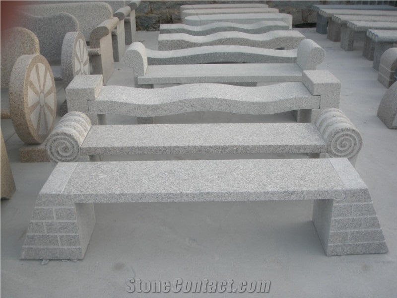 G603 Granite Garden Bench, Stone Bench