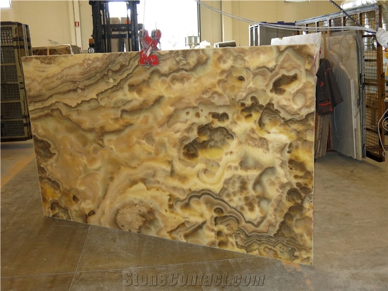 Zucchero Onyx Slabs & Tiles, Turkey Yellow Onyx