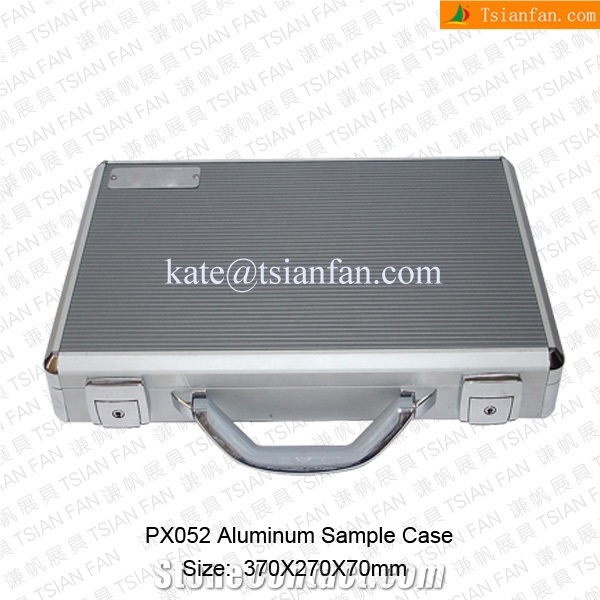 Px052 Customized Portable Aluminum Sample Box to Take Part in Stone Fair