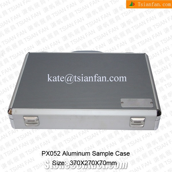 Px052 Customized Portable Aluminum Sample Box to Take Part in Stone Fair