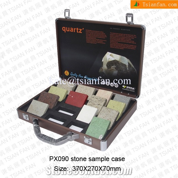 Px090 Fashionable Showroom Quartz Stone Display Suitcase
