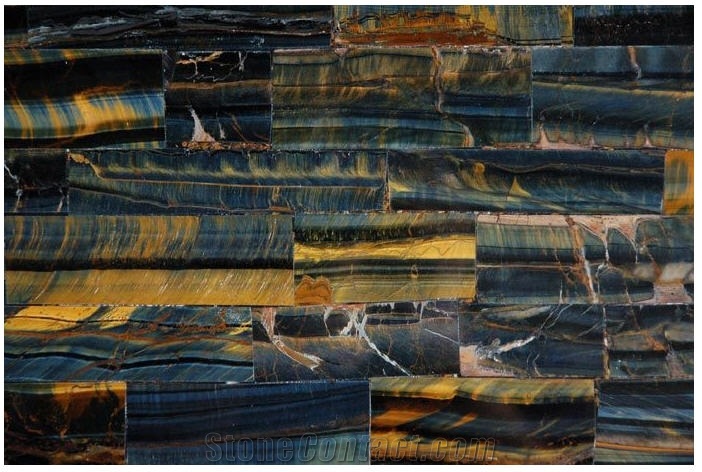 Blue Tiger Eye Semiprecious Stone