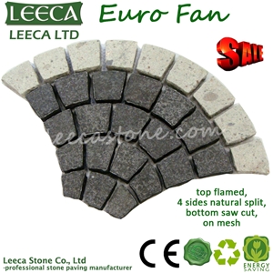 Flamed Fan Red Paving Stone, Porphyry Red Paving Stone
