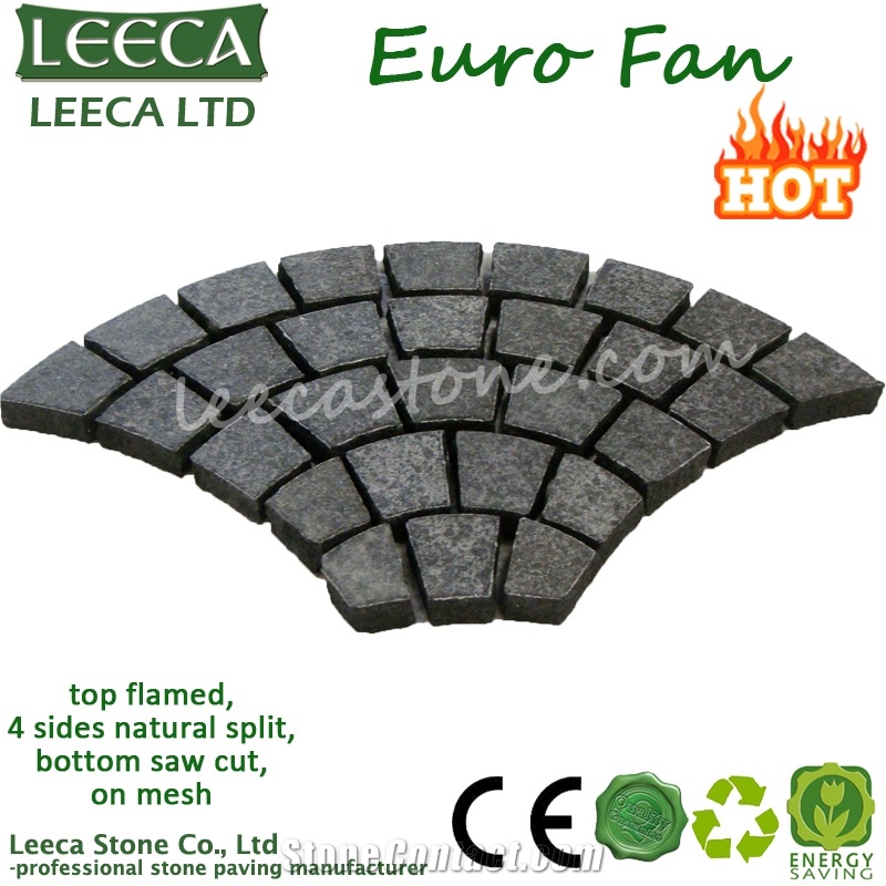Flamed Fan Red Paving Stone, Porphyry Red Paving Stone