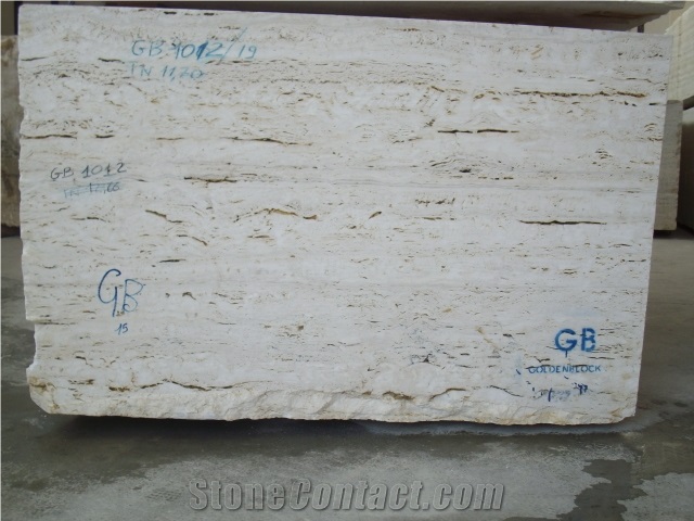 Travertino Flaminio Block, Italy White Travertine Blocks