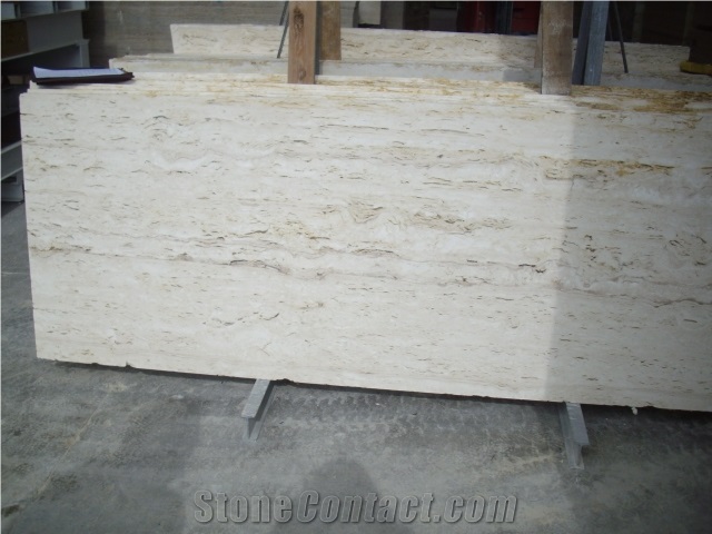 Travertino Flaminio Block, Italy White Travertine Blocks
