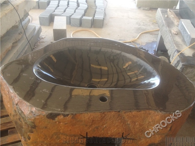 Natural Basalt Stone Washing Basin