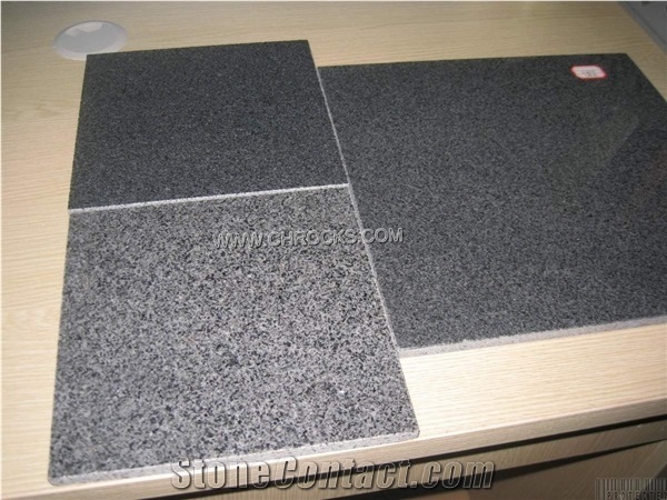 China Black Granite G654 Dark Grey Granite Tile, Padang Dark Granite, Black Sesame Granite,Impala Black Granite G654 Tiles / Slabs