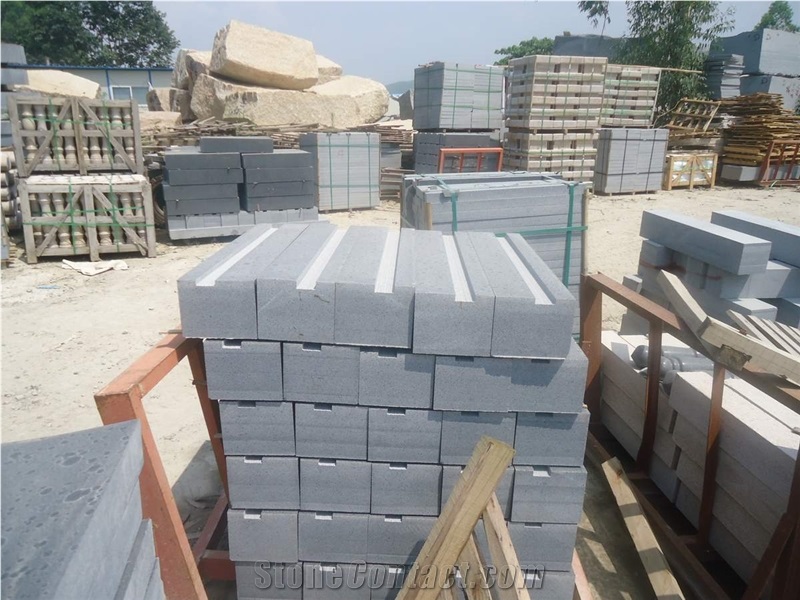 China Impala Black Granite Stairs, G654 Granite Risers,China Dark Padang Granite Steps,Tiles and Cobble Stone