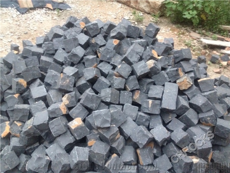 G684 Black Basalt Cobble Stone,Black Basalt Cobble