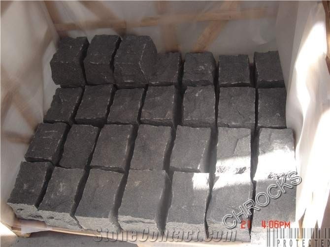 G684 Black Basalt Cobble Stone,Black Basalt Cobble